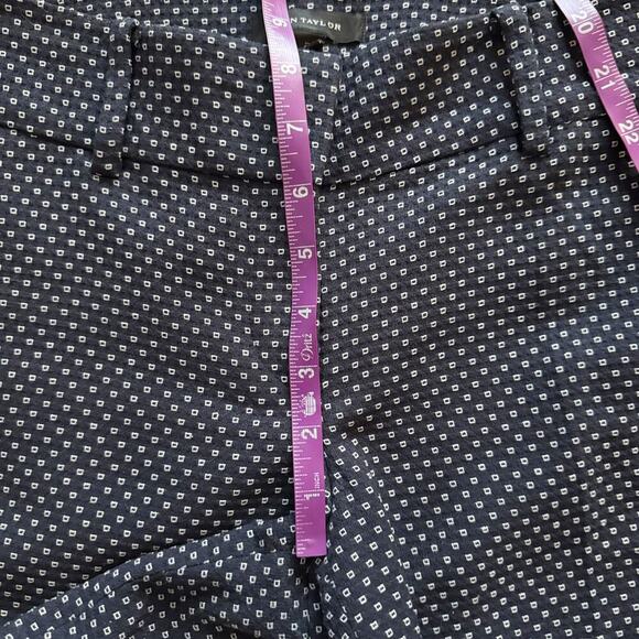 Ann Taylor Ankle Dress pants Women's Sz 2 Navy Pattern Career Office Preppy - Picture 6 of 12